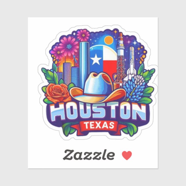 Houston, Texas USA Sticker (Sheet)