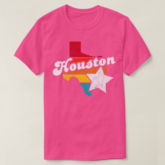 Houston Texas Vintage Distressed Souvenir 2 T-Shirt (Design Front)