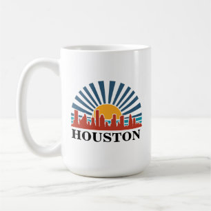 Houston Texas Vintage Sunset Retro Travel Coffee Mug