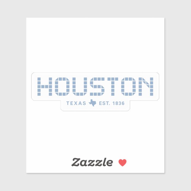 Houston Tile, Blue Tile, Houston Texas Sticker (Sheet)