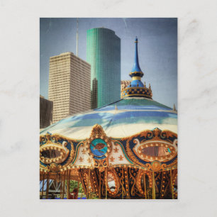 Houston Towers and Fairground Rides Postcard