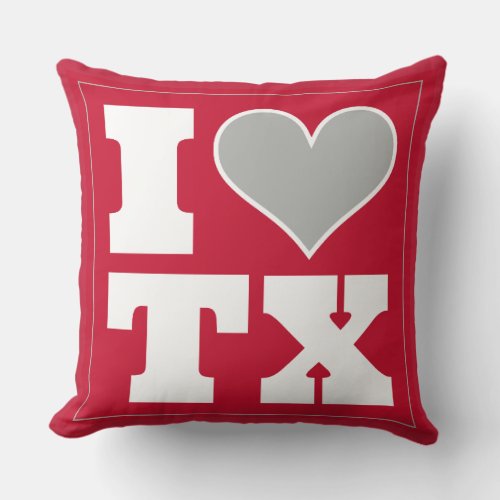 Houston TX Game Day School Pride Accent Throw Pillow