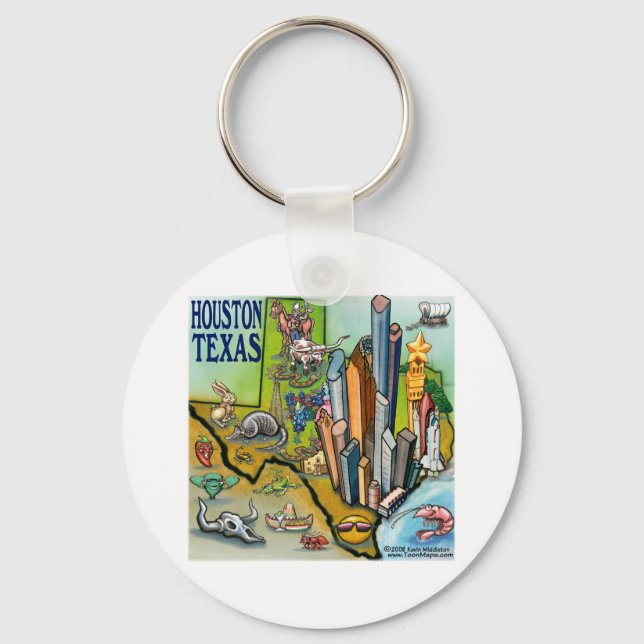 Houston TX Keychain (Front)