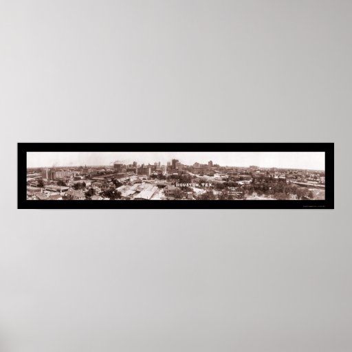 Houston TX Panoramic Photo 1924 Poster | Zazzle