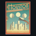 Houston, TX Postcard<br><div class="desc">Anderson Design Group is an award-winning illustration and design firm in Nashville, Tennessee. Founder Joel Anderson directs a team of talented artists to create original poster art that looks like classic vintage advertising prints from the 1920s to the 1960s.</div>
