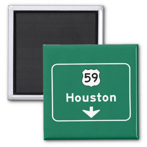 Houston TX Road Sign Magnet