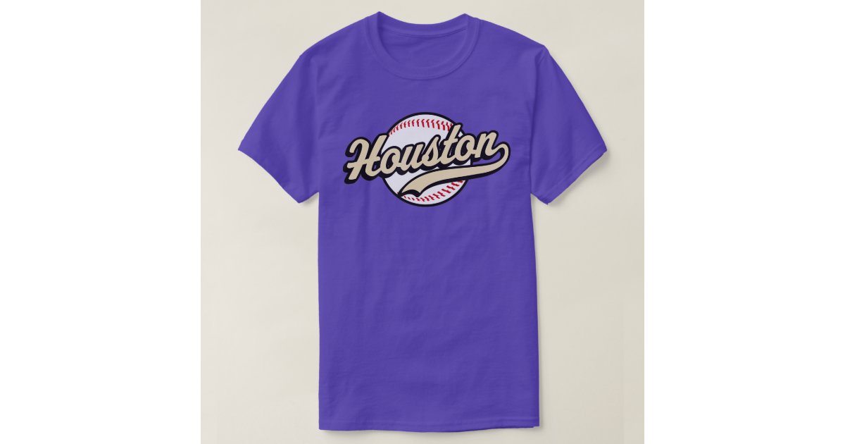 Throwback Houston Baseball T-shirt Vintage-style Astros 