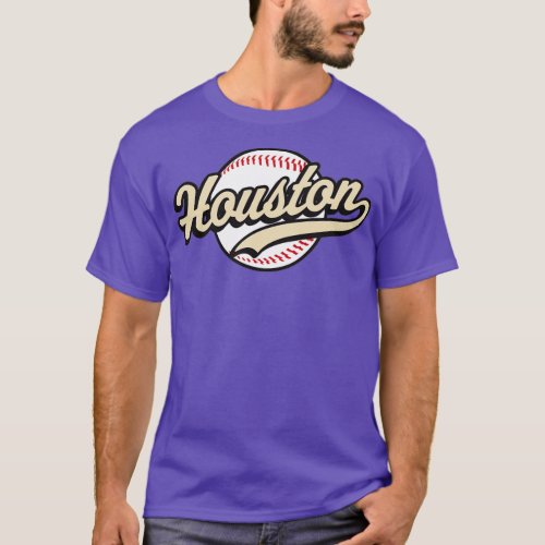 Houston  Vintage Baseball Throwback Retro Astro  T_Shirt