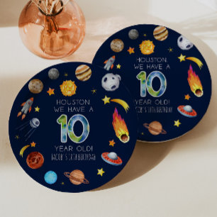 Houston We Have A 10 Year Old 10th Birthday Party Paper Plates