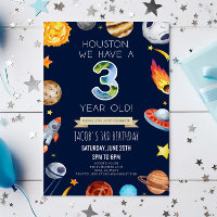 Houston We Have A 3 Year Old 3rd Birthday Party