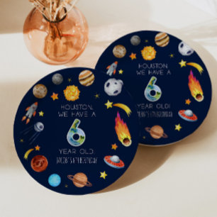Houston We Have A 6 Year Old 6th Birthday Party Paper Plates