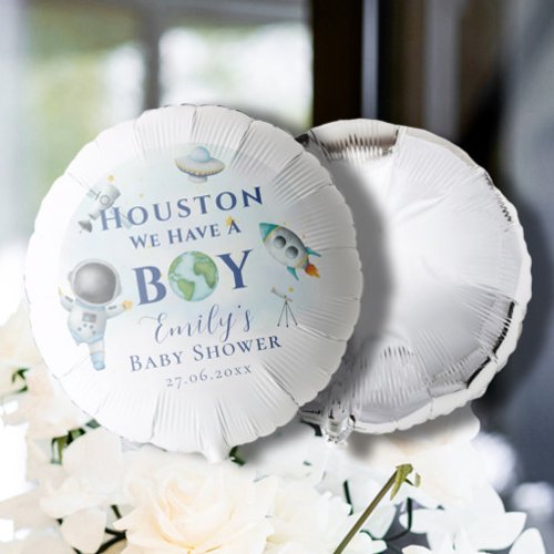 Houston We Have A Boy baby shower Space Astronaut Balloon