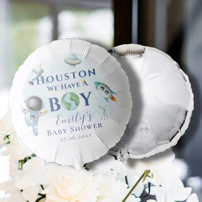 Houston We Have A Boy baby shower Space Astronaut Balloon (Creator Uploaded)