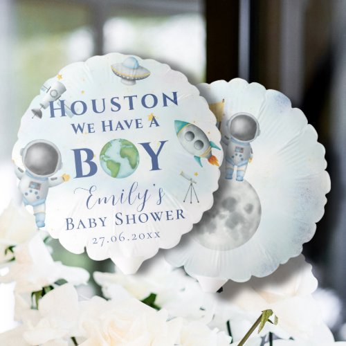 Houston We Have A Boy baby shower Space Astronaut Balloon