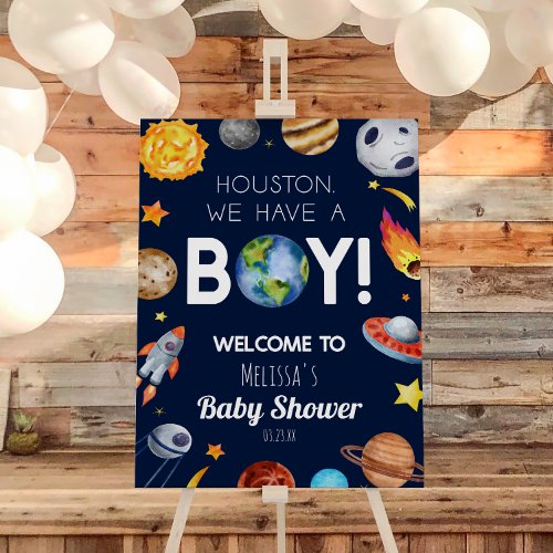 Houston We Have A Boy Baby Shower Welcome Sign