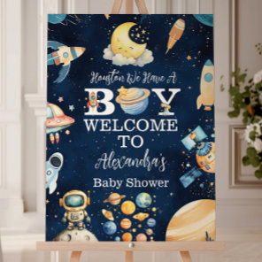 Houston We Have A Boy Outer Space Baby Shower Foam Board