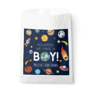 Houston We Have A Boy Space Galaxy Baby Shower Favor Bag