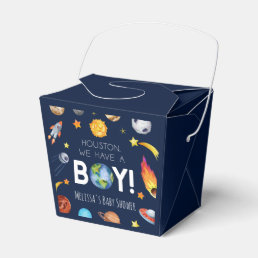 Houston We Have A Boy Space Galaxy Baby Shower Favor Boxes