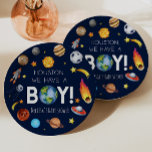 Houston We Have A Boy Space Galaxy Baby Shower Paper Plates<br><div class="desc">These are Houston We Have A Boy Space Galaxy Baby Shower Paper Plates!</div>