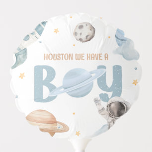 Houston We Have a Boy Space Shower Balloon
