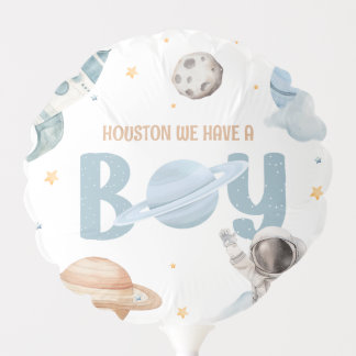 Houston We Have a Boy Space Shower Balloon