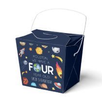 Houston We Have A Four Year Old 4th Birthday Party Favor Boxes