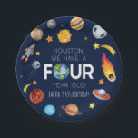 Houston We Have A Four Year Old 4th Birthday Party Paper Plates<br><div class="desc">These are Houston We Have A Four Year Old 4th Birthday Party Paper Plates!</div>