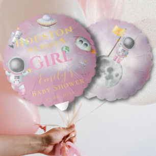 Houston We Have A Girl baby shower Space Astronaut Balloon