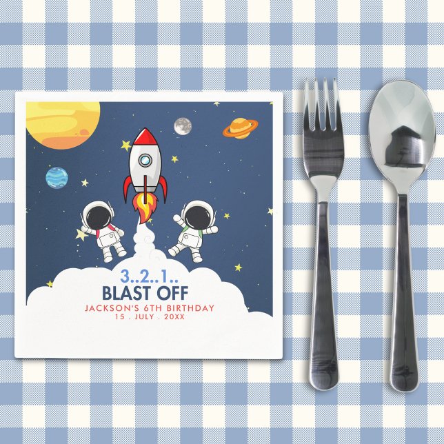 "Houston, We Have a Party!" Birthday boy Napkins (Creator Uploaded)