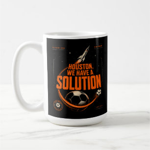 Houston We Have a Solution Soccer Orange Coffee Mug