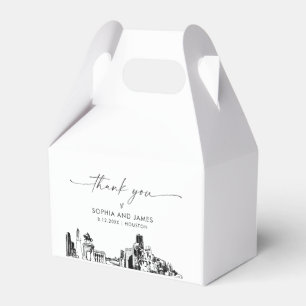 Houston Wedding Personalized Favor Box