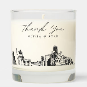 Houston Wedding Thank You Gift Custom Candle