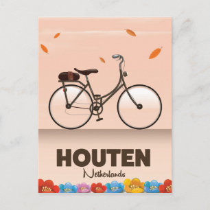 Houten Netherlands travel poster. Postcard