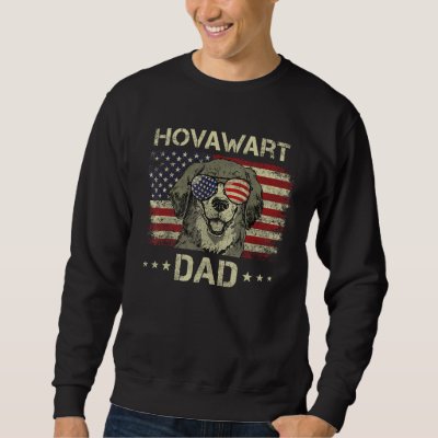Hovawart Dad Dog  American Flag 4th Of July Sweatshirt