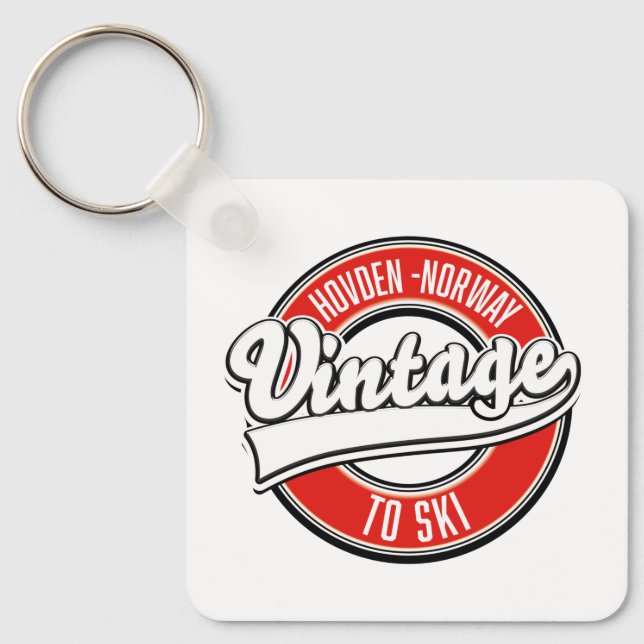 hovden norway logo keychain (Front)