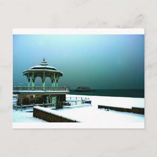 Hove Bandstand in Winter Brighton Postcard