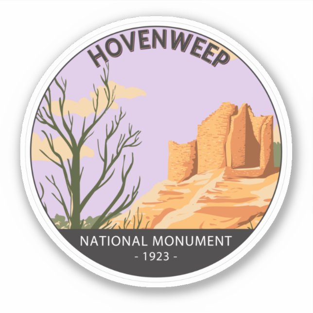 Hovenweep National Monument Cutthroat Castle Sticker (Front)