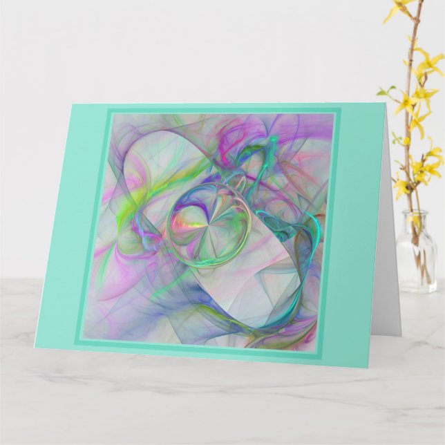 Hover Board Birthday Card - All Occasion Card (Yellow Flower)