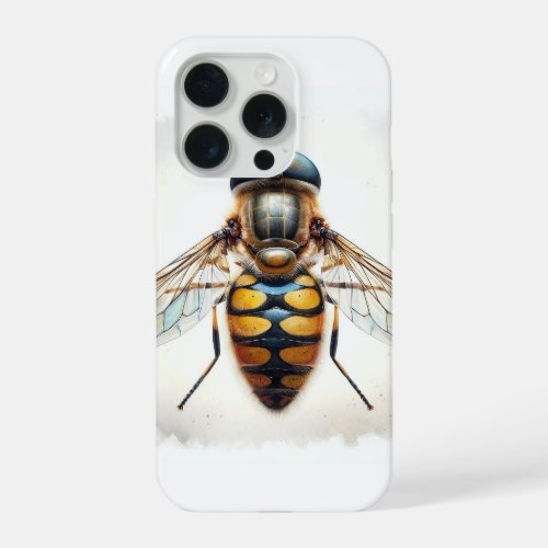 Hover Fly in Natural Splendor IREF818 _ Watercolor iPhone 15 Pro Case