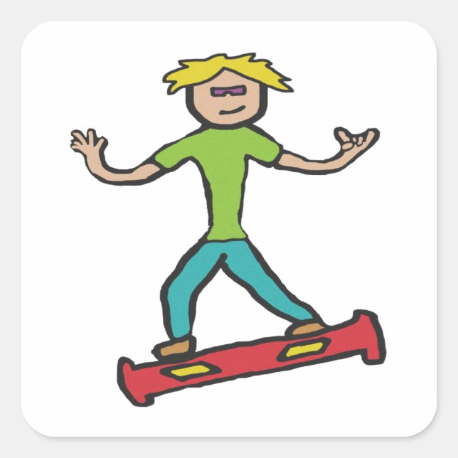 Hoverboard Square Sticker (Front)