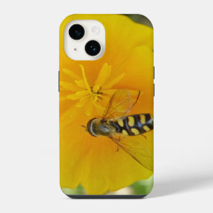 Hoverfly and Californian Poppy iPhone 14 Case
