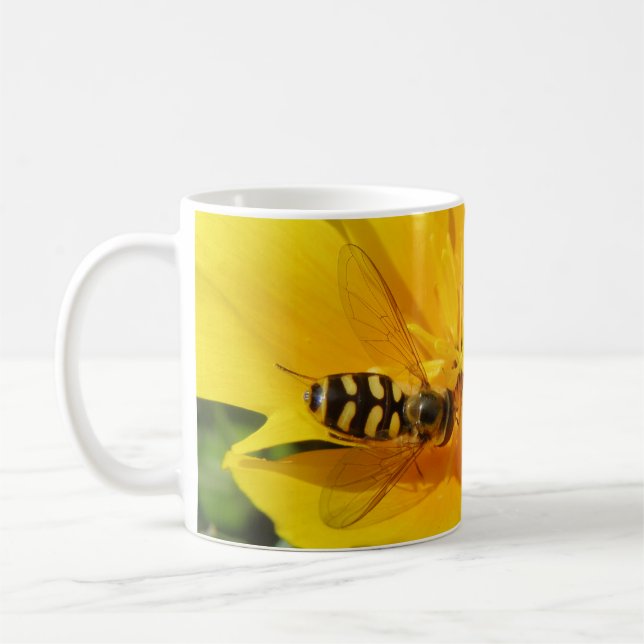 Hoverfly and Flower Mug (Left)