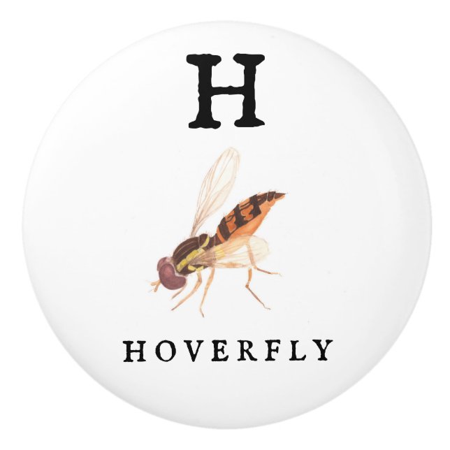 Hoverfly  ceramic knob (Front)