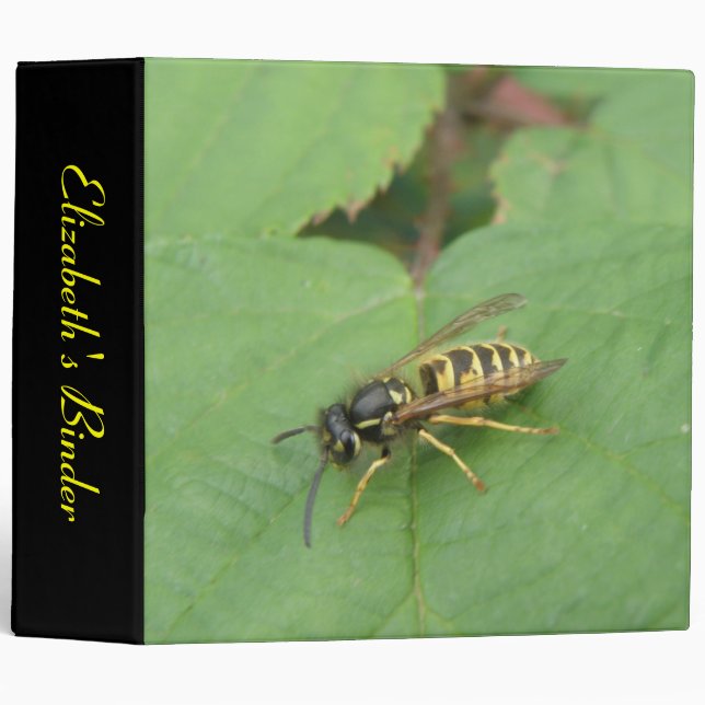 Hoverfly on a Leaf Custom Binder (Front/Spine)