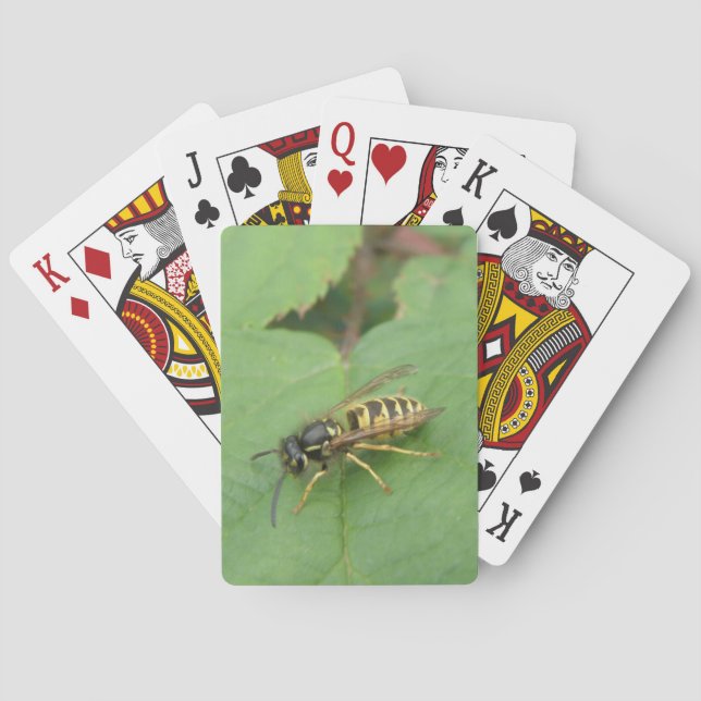 Hoverfly on a Leaf Playing Cards (Back)