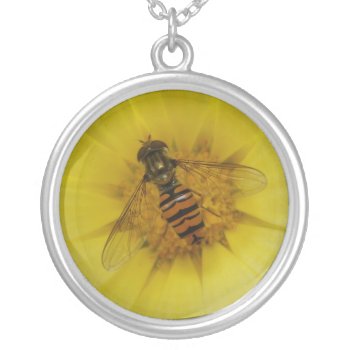 Hoverfly On A Marigold Necklace by Fallen_Angel_483 at Zazzle