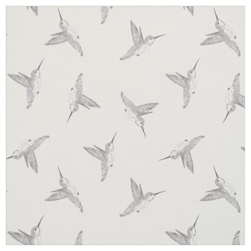 Hovering Hummingbird Tossed Print Fabric