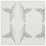 Hovering Hummingbirds Meeting Mirrored Print Fabric