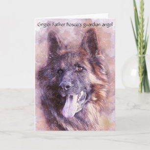 How a Guardian Angel Dog Guarded a Catholic Priest Card