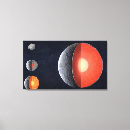 How A Rocky Planet Forms Canvas Print